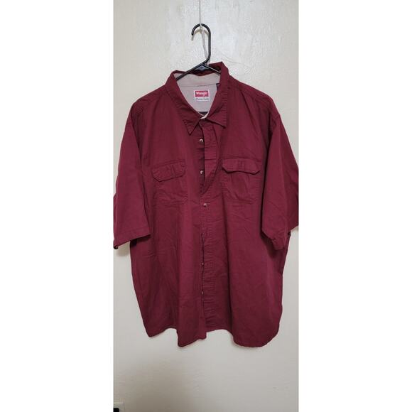 Wrangler Other - WRANGER PRIMIUN QUALITY CAMISA COLOR BORGOÑA SIZE 3 XT 100% COTTON